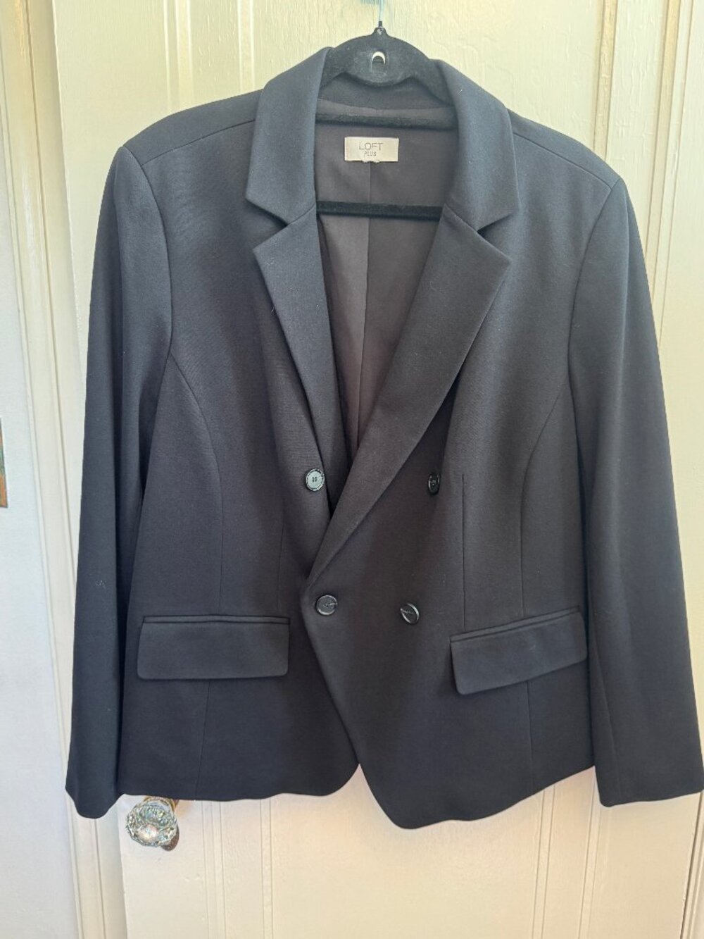 LOFT Plus Ponte Double-Breasted Blazer